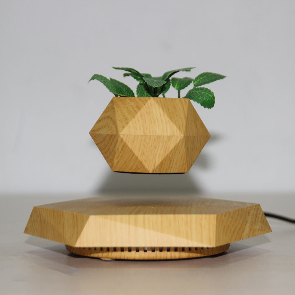 Svævende plantepotte med magnetisk levitation