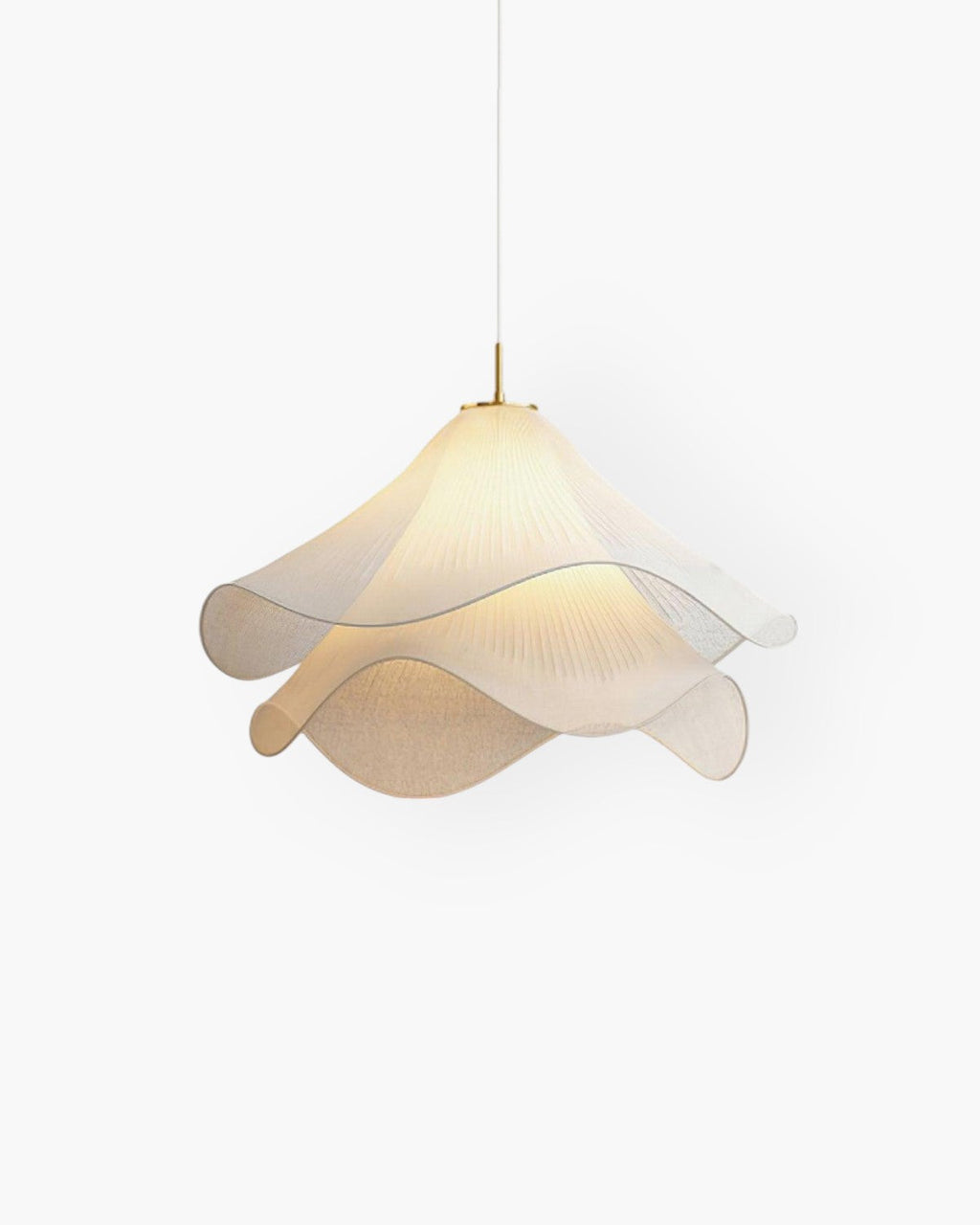 Layered Fabric Wave Pendant Light