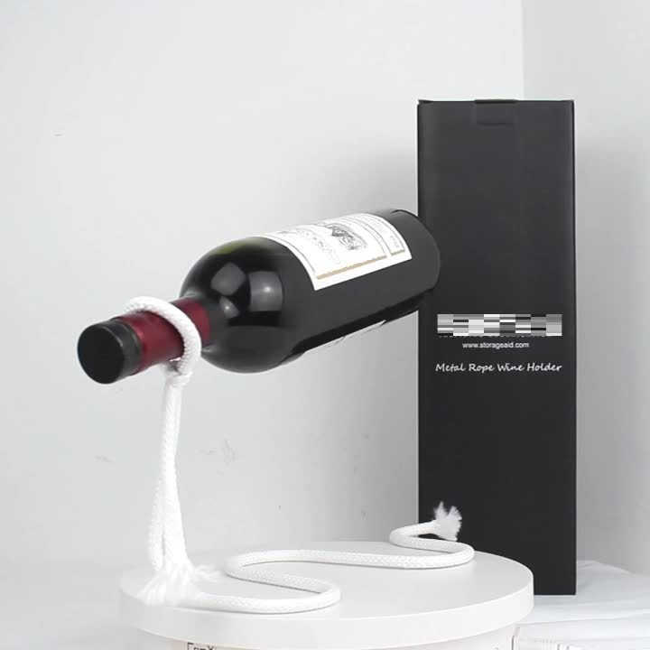 Soporte para botella con cuerda de equilibrio