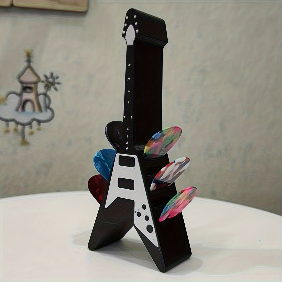 Soporte para púas con forma de guitarra
