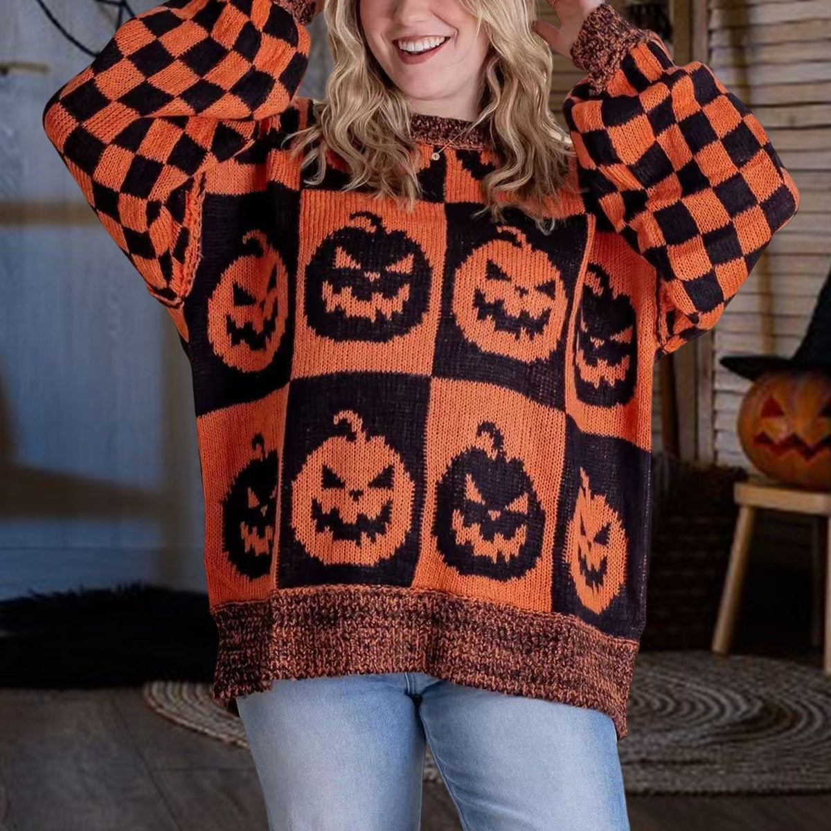 Women’s Halloween Pumpkin Sweater