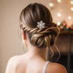 Haarkamm mit Strass-Schneeflocke