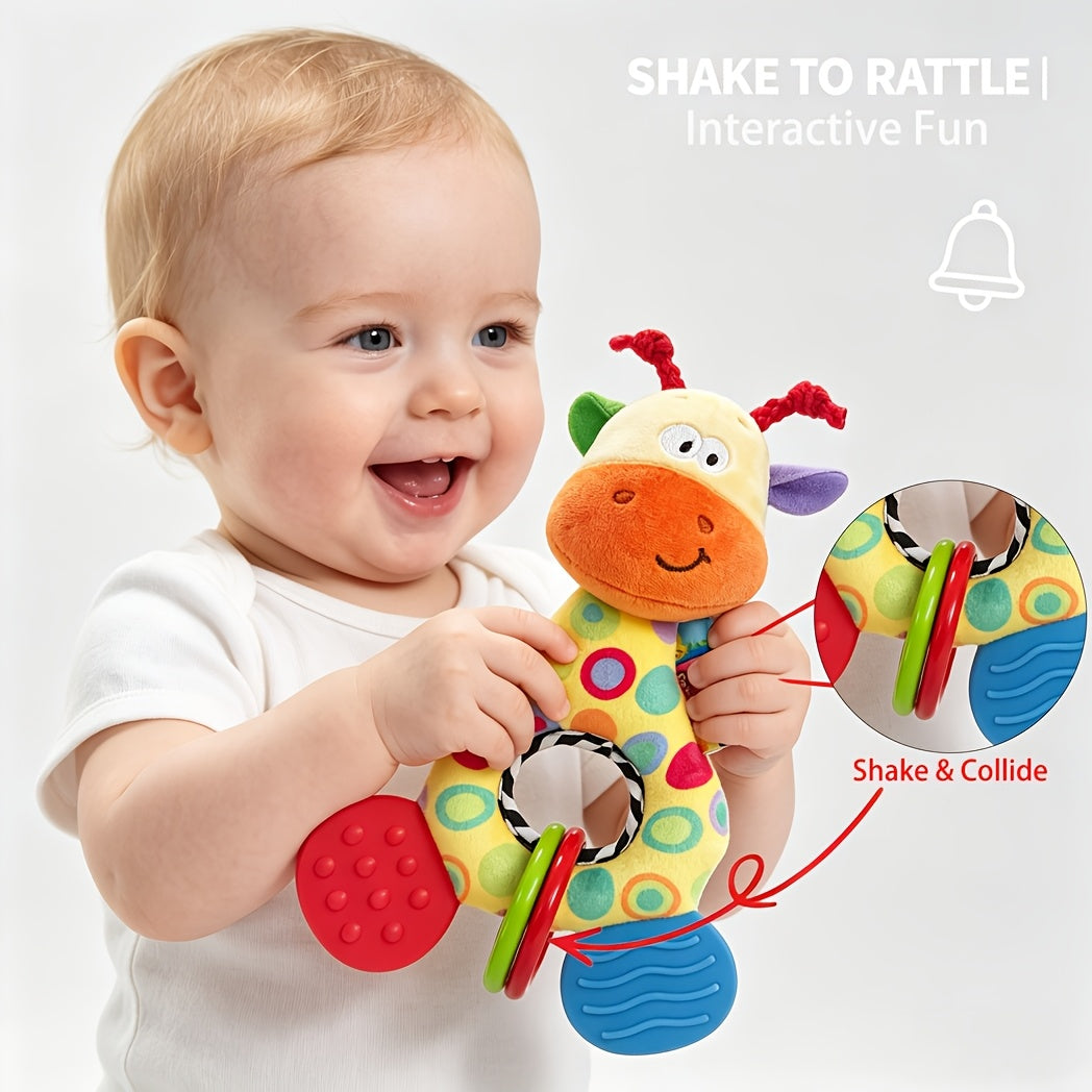 Baby Giraffe Teething Rattle Toy
