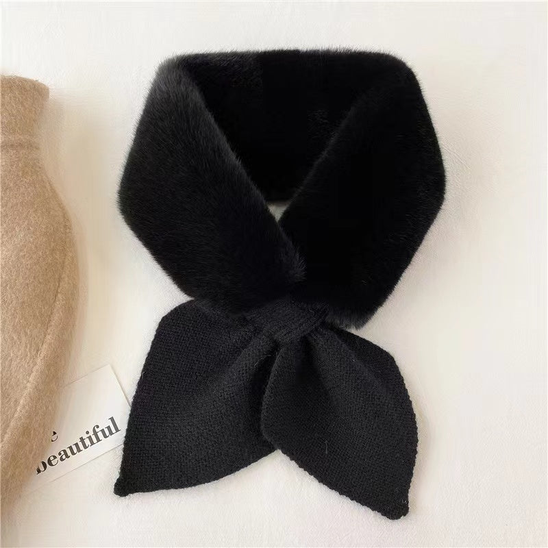 Women's Faux Fur Knitted Neck Scarf