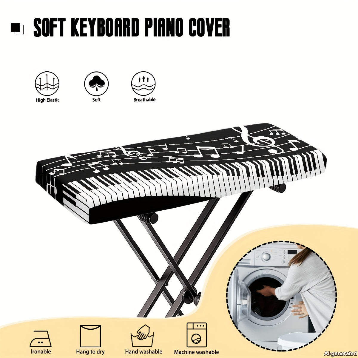 Staubschutzhaube für Piano-Tastatur