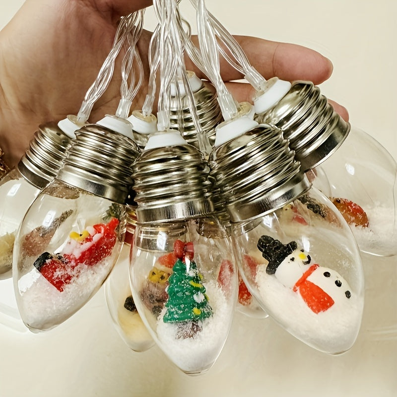Weihnachtslichterkette mit Miniaturfiguren