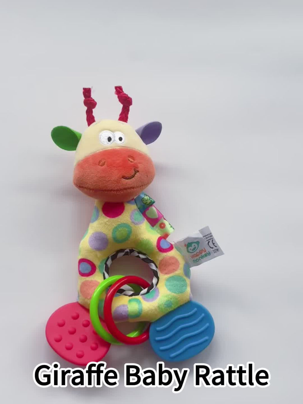 Baby Giraffe Teething Rattle Toy