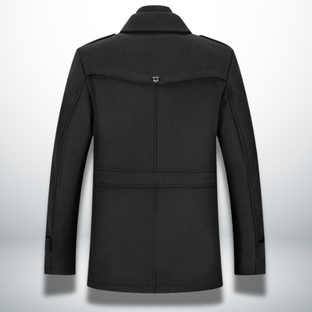 Men’s Layered Stand Collar Coat