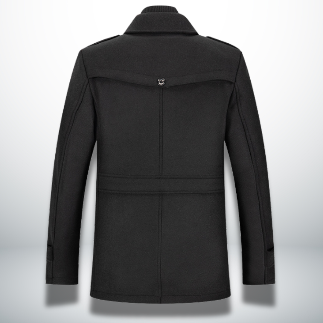 Men’s Layered Stand Collar Coat