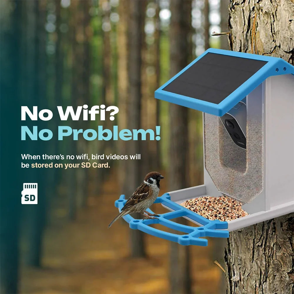 Solar Smart Bird Feeder with HD Camera