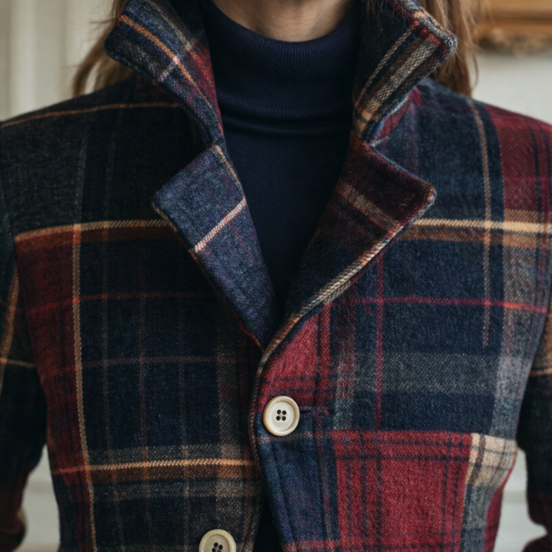 Women's Plaid Button-Front Jacket