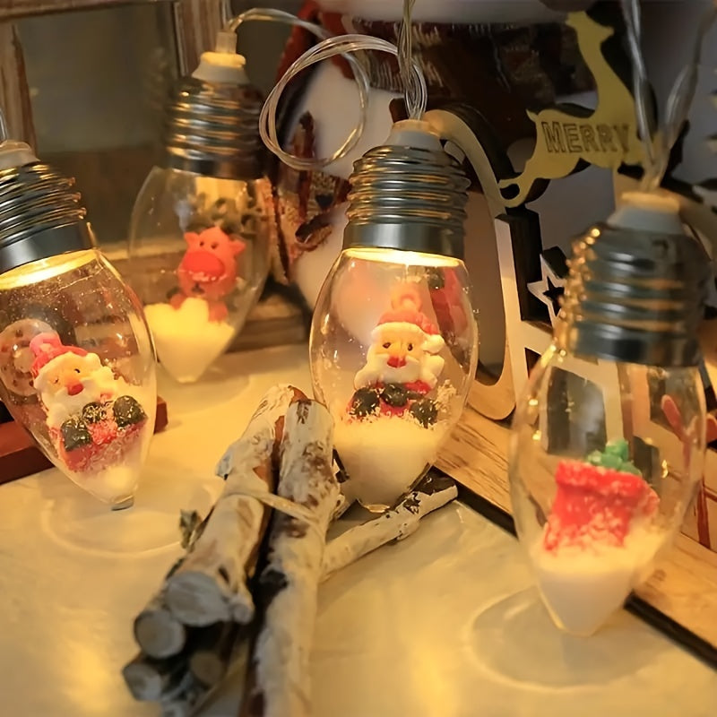 Weihnachtslichterkette mit Miniaturfiguren