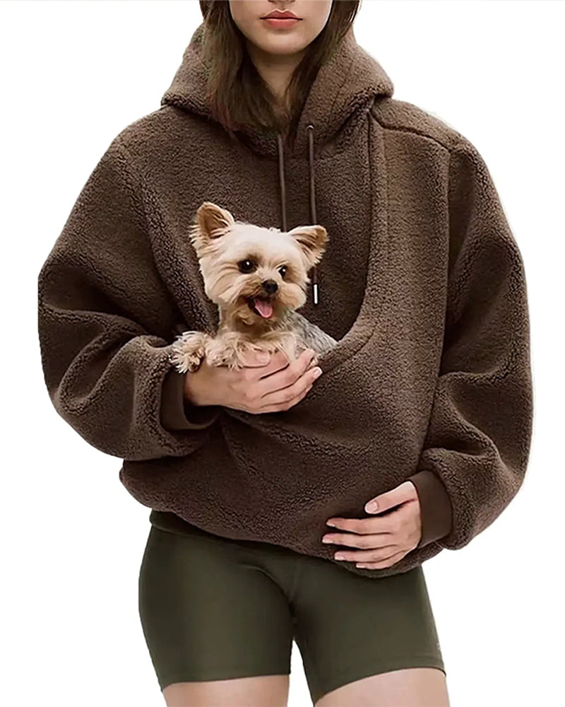 Women’s Oversized Fleece Hooded Pullover
