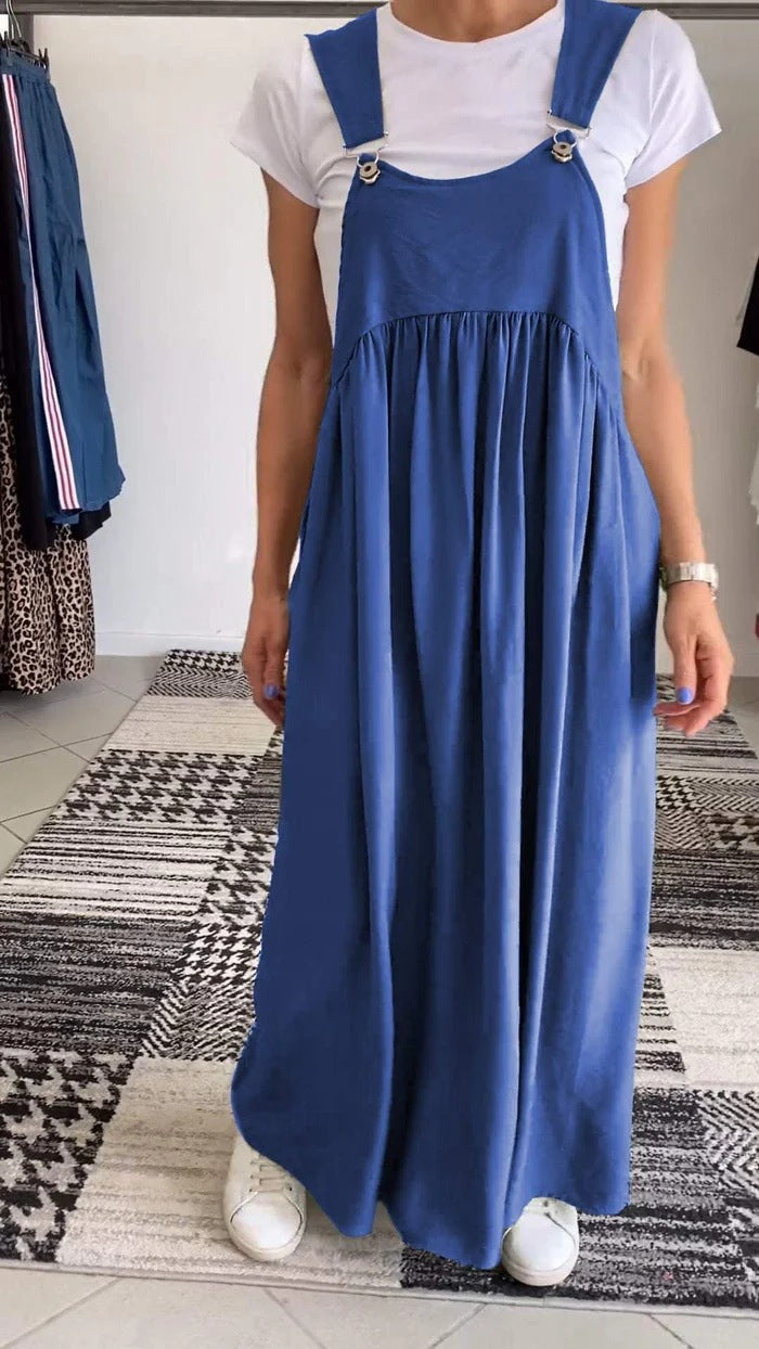 Women's Relaxed Pinafore Maxi Dress