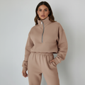 Women’s Quarter Zip High Collar Sweatshirt