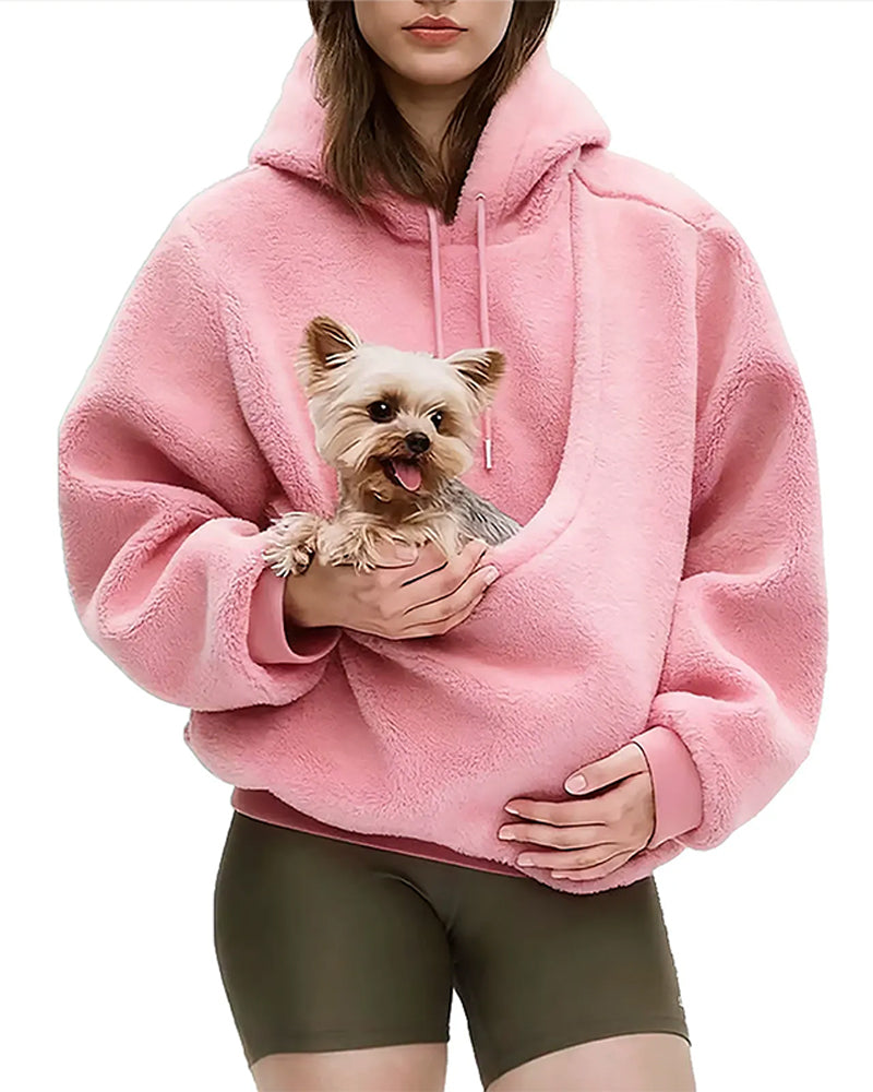 Women’s Oversized Fleece Hooded Pullover