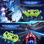 Control de juego ergonómico de estilo inalámbrico con dos joysticks y cable de carga USB