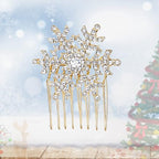 Haarkamm mit Strass-Schneeflocke