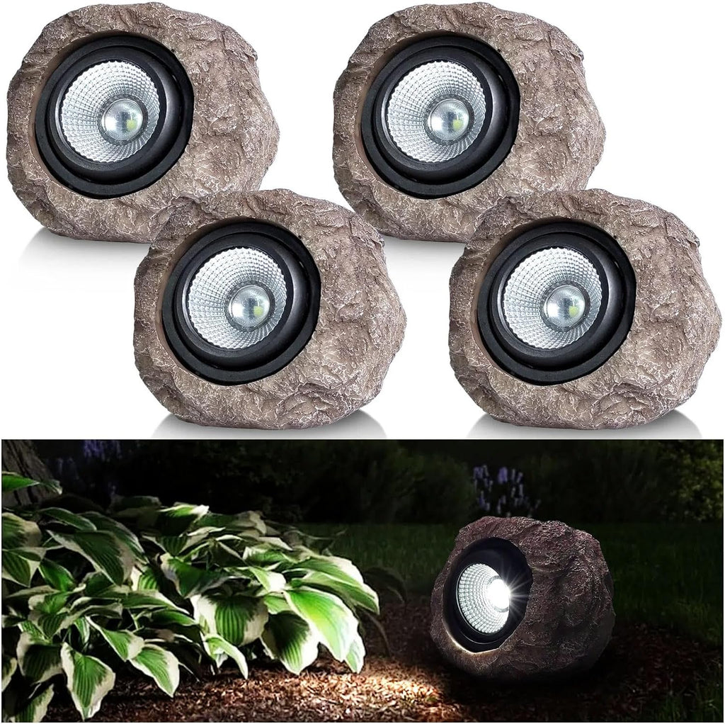 RockBright solcellelampe til havegange med stenlook