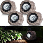 RockBright solcellelampe til havegange med stenlook