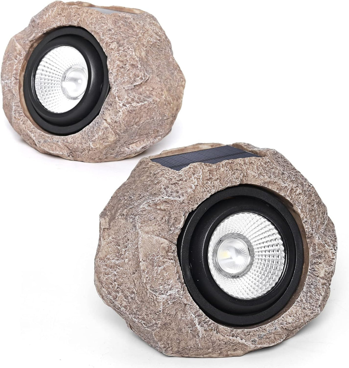 RockBright solcellelampe til havegange med stenlook
