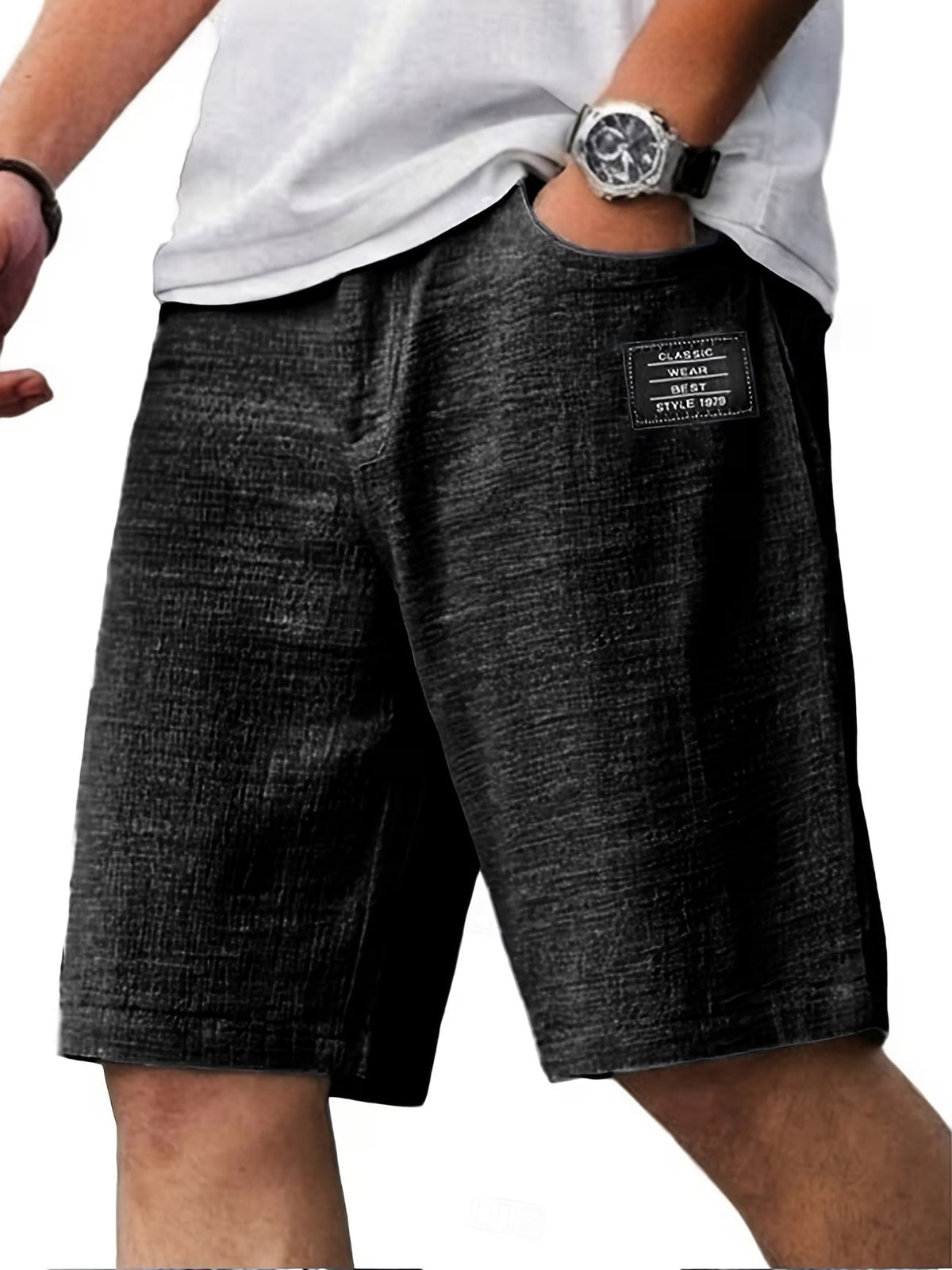 Men's Casual Textured Shorts