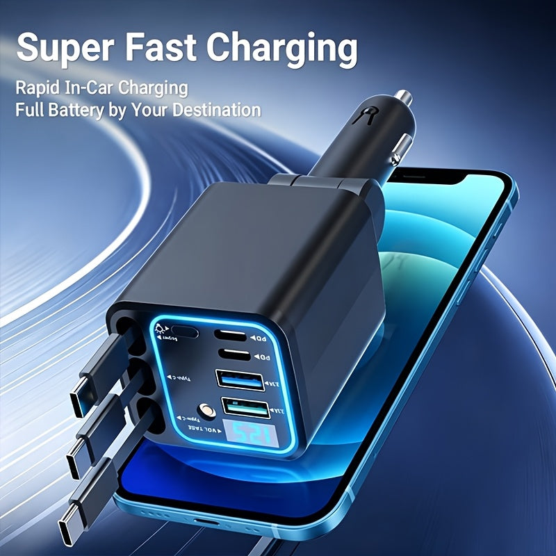 3-in-1 Retractable Car Charger