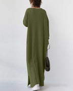 Women's Relaxed V-Neck Maxi Dress