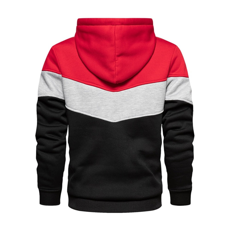 Sweat à capuche à enfiler pour homme, à couleurs contrastées