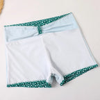 Kvinders blomsterprint tankini sæt med snøre-top og badeshorts