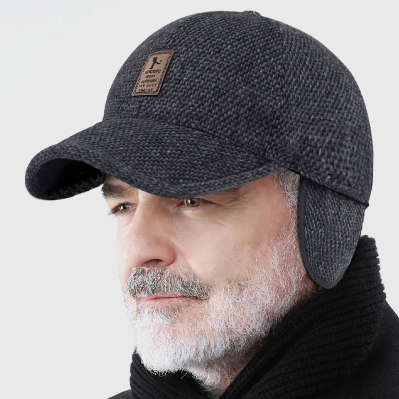 Textured Curved-Brim Baseball Cap