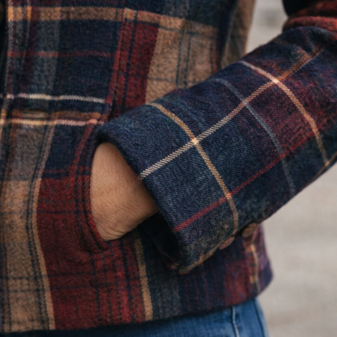 Women's Plaid Button-Front Jacket