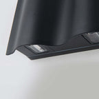 Lampada da parete moderna a LED per esterni a onda con luce rivolta verso l'alto e verso il basso
