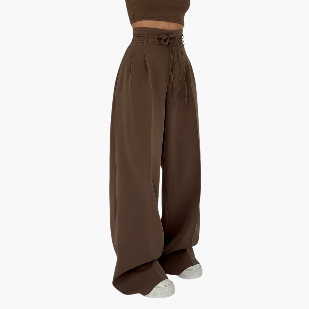 Women's High-Waisted Wide-Leg Trousers