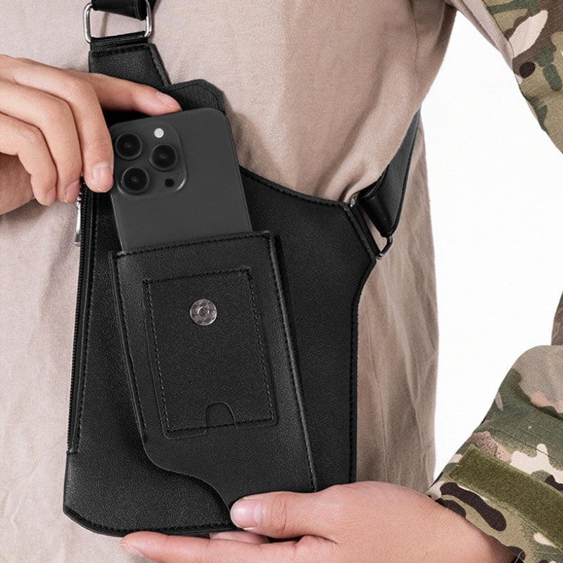 Bolso bandolera con múltiples bolsillos