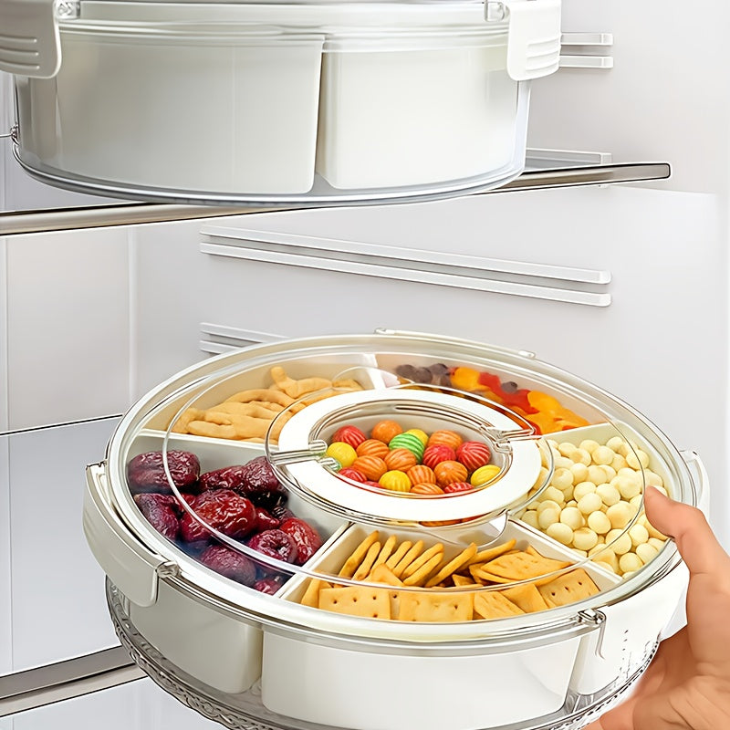 Round Compartment Snack Storage Box