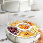Round Compartment Snack Storage Box