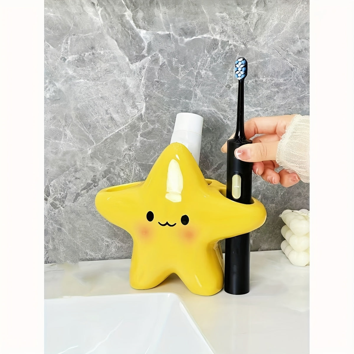 Star-Shaped Electric Toothbrush Holder