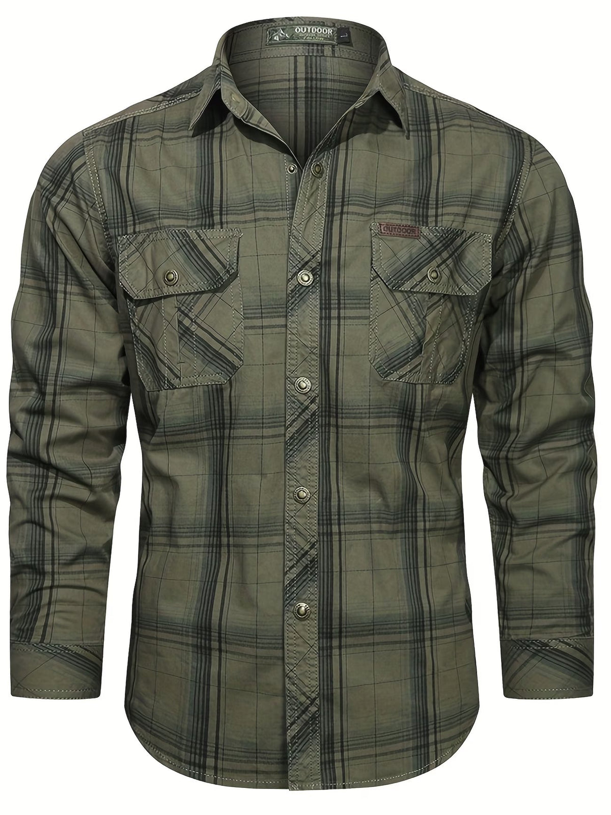 Men’s Plaid Button-Up Shirt
