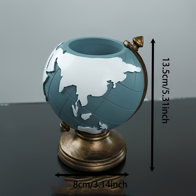 Globe-Shaped Desk Pen Holder