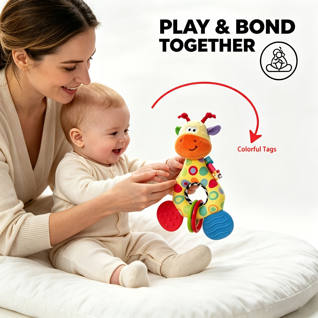 Baby Giraffe Teething Rattle Toy