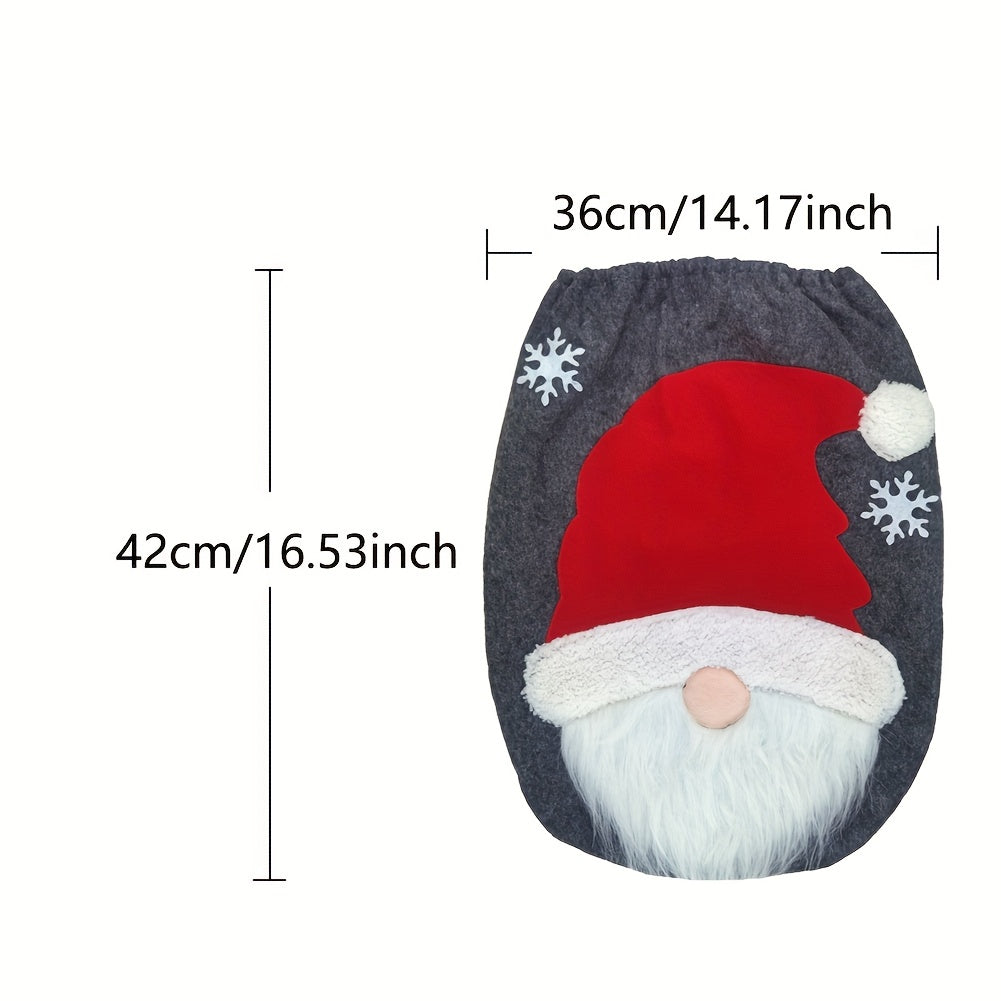 Weihnachtsmann-Toilettensitz und Badematten-Set