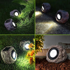 RockBright solcellelampe til havegange med stenlook