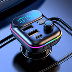 Transmiter FM Bluetooth z portami USB do ładowania