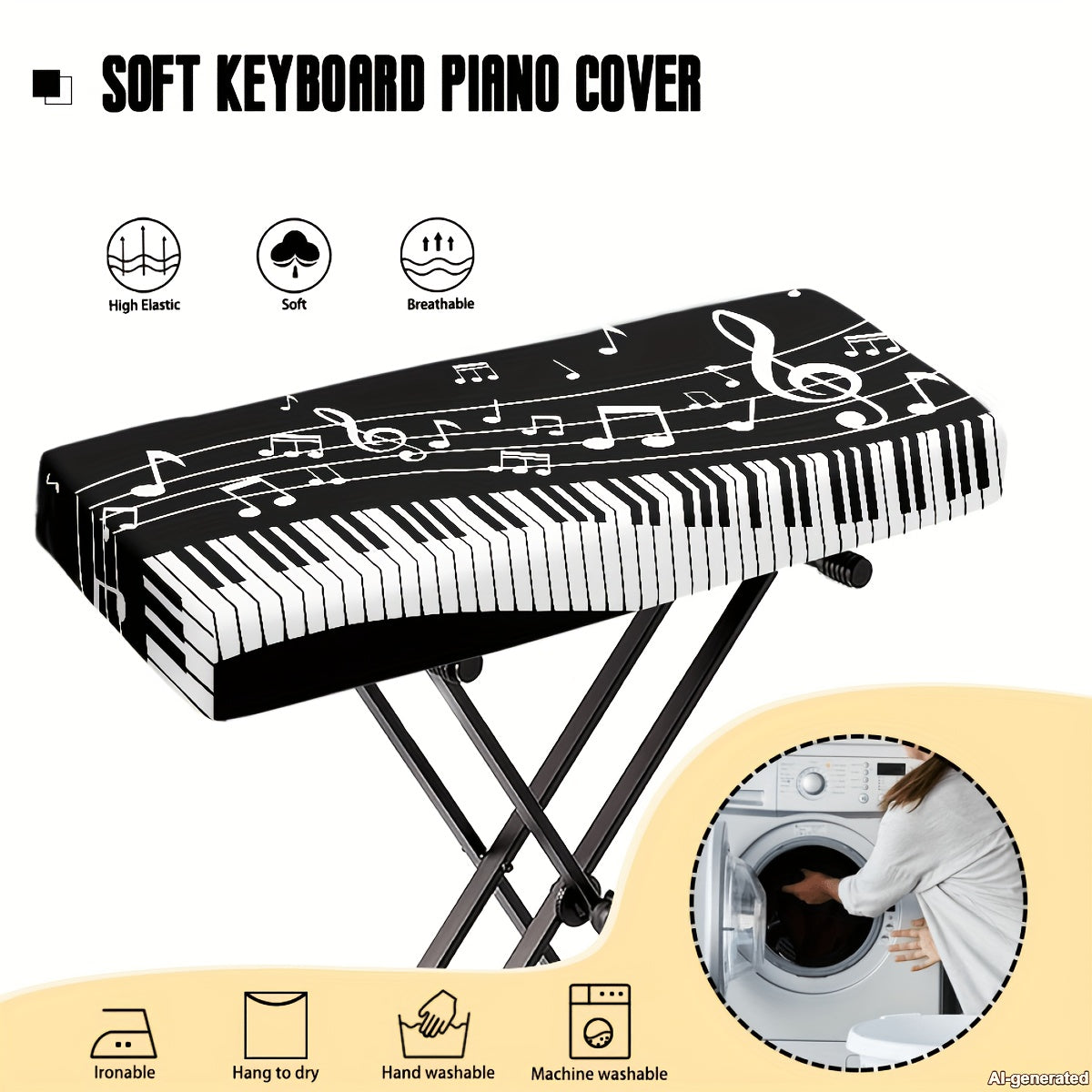 Staubschutzhaube für Piano-Tastatur