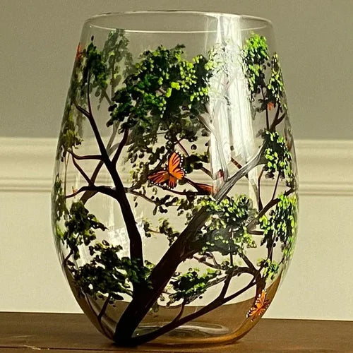 SeasonTree håndmalet kunstnerisk vinglas