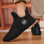 Teksturowane buty domowe wsuwane