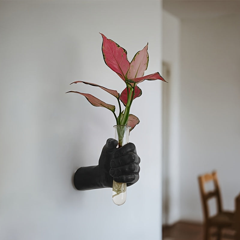 Vaso da parete a forma di mano per fiori