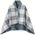 Reversible Check Wrap with Plush Lining