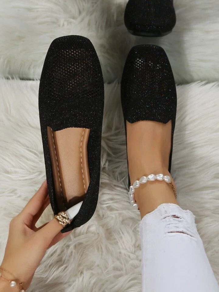 Women's Breathable Knit Slip-On Flats